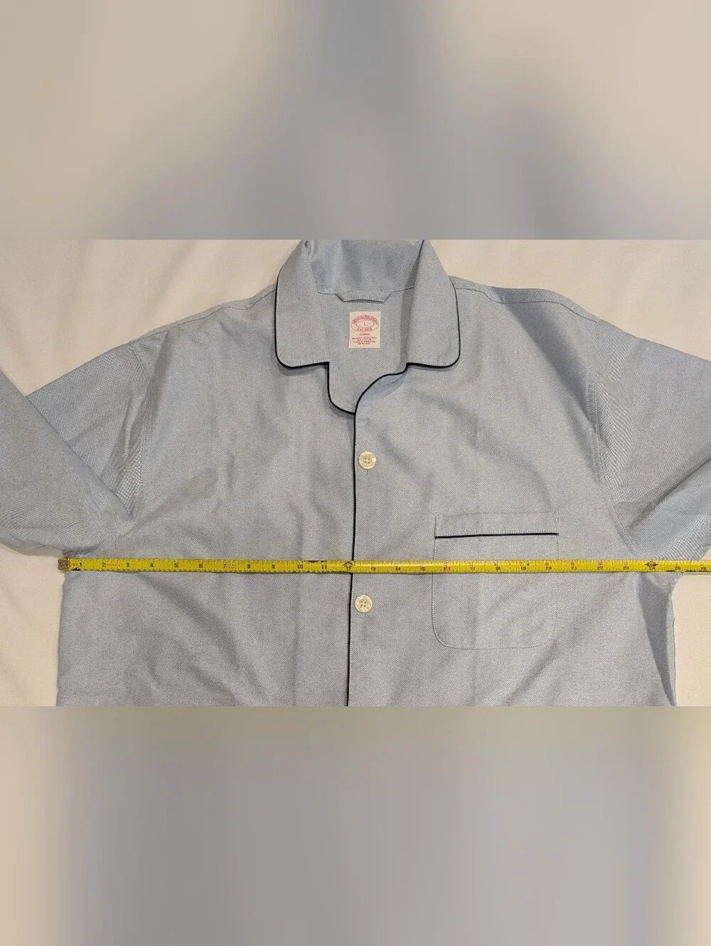 NWOT Brooks Brothers Men's Cotton Broadcloth Long sleeve Tattersall Pajama Top L
